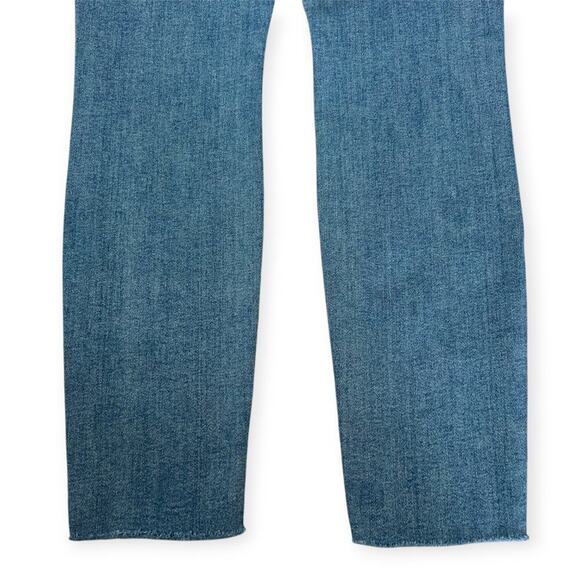 Mother High Waisted Looker Ankle Fray Jeans 29 Au Revoir Light Blue Soft Stretch - Picture 13 of 15